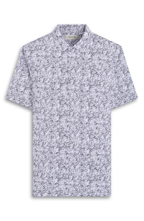 Bugatchi Victor Ooohcotton® Leaf Print Polo In Black