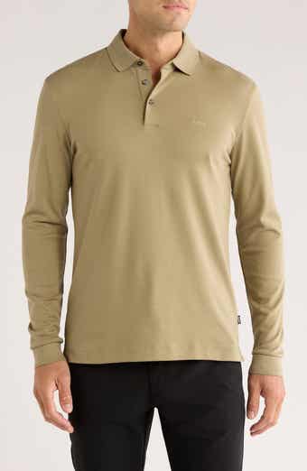 BOSS Pado Long Sleeve Cotton Polo
