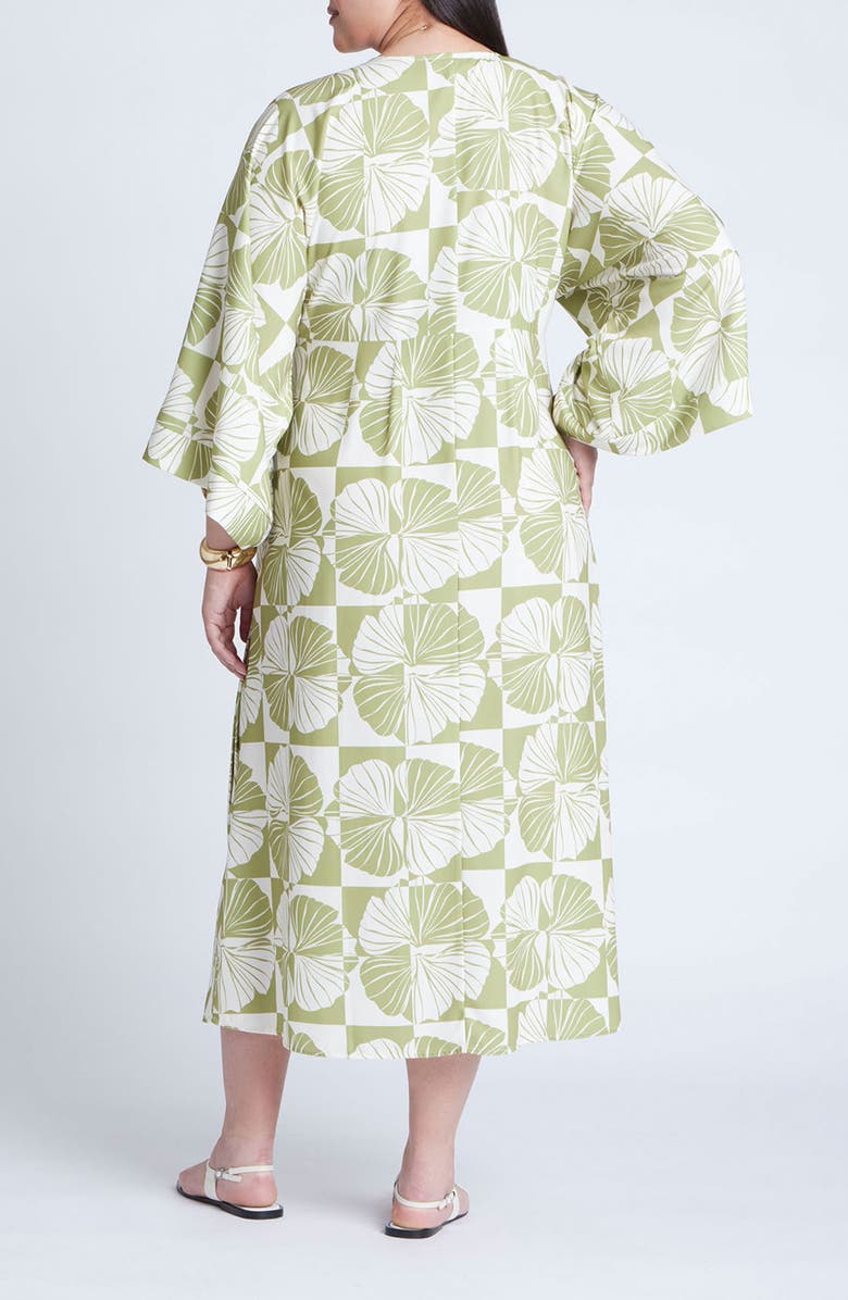 ELOQUII Long Sleeve Poplin Wrap Dress, Alternate, color, 