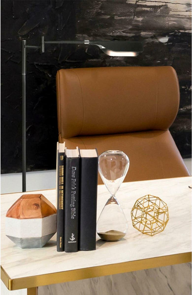 Brightech Leaf 53" Industrial LED Task Floor Lamp with Metal Empire Shade, 3-Way Dimming, Alternate, color, Classic Black