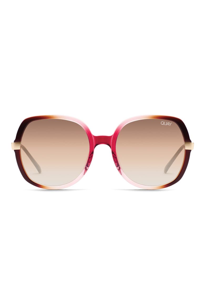 Australia Gold Dust 55mm Square Sunglasses, Main, color, OFF PINK/ BROWN