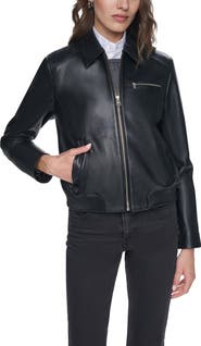 Cole Haan Signature Leather Bomber Jacket
