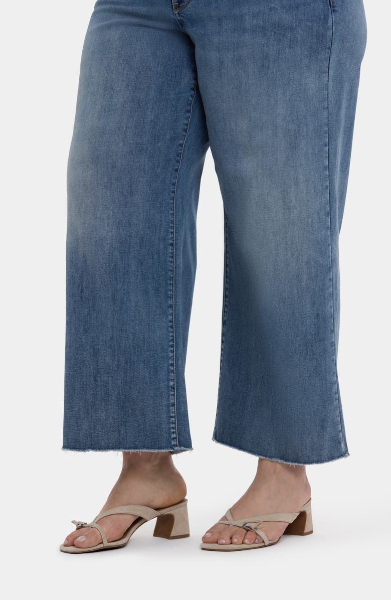 NYDJ Brodi Cool Embrace<sup>®</sup> Frayed High Waist Ankle Wide Leg Jeans, Alternate, color, Barcelona Breeze