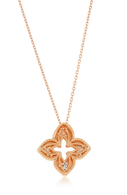 Suzy Levian Pavé Cubic Zirconia Clover Pendant Necklace