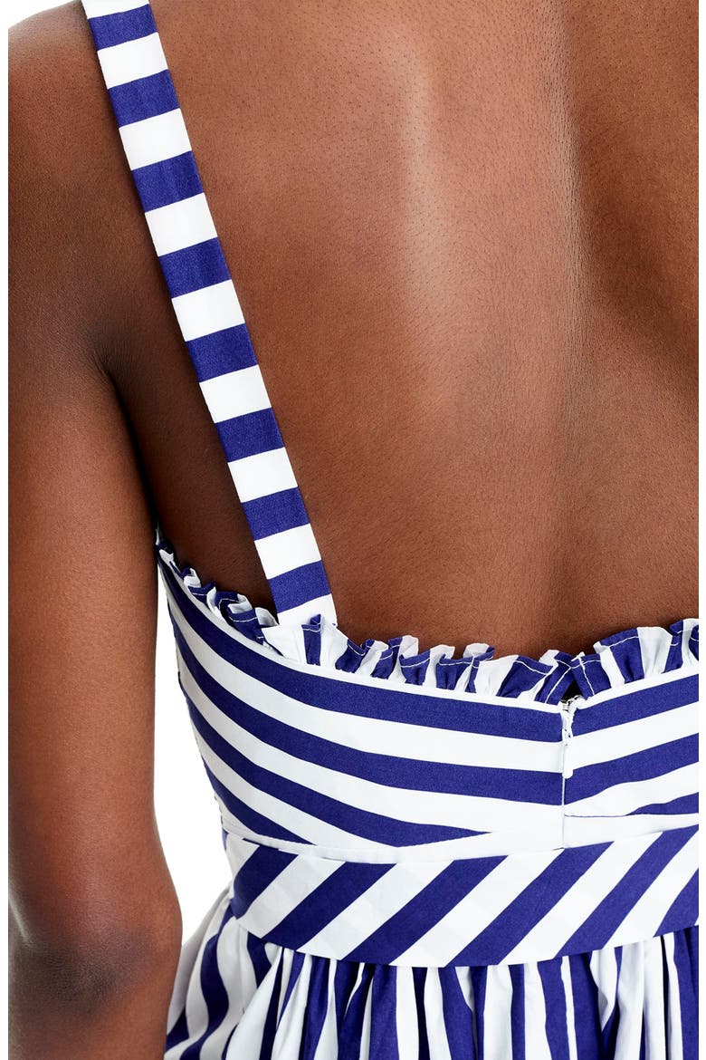 Stripe Ruffle Cotton Maxi Dress, Alternate, color, WHITE DEEP ORCHID