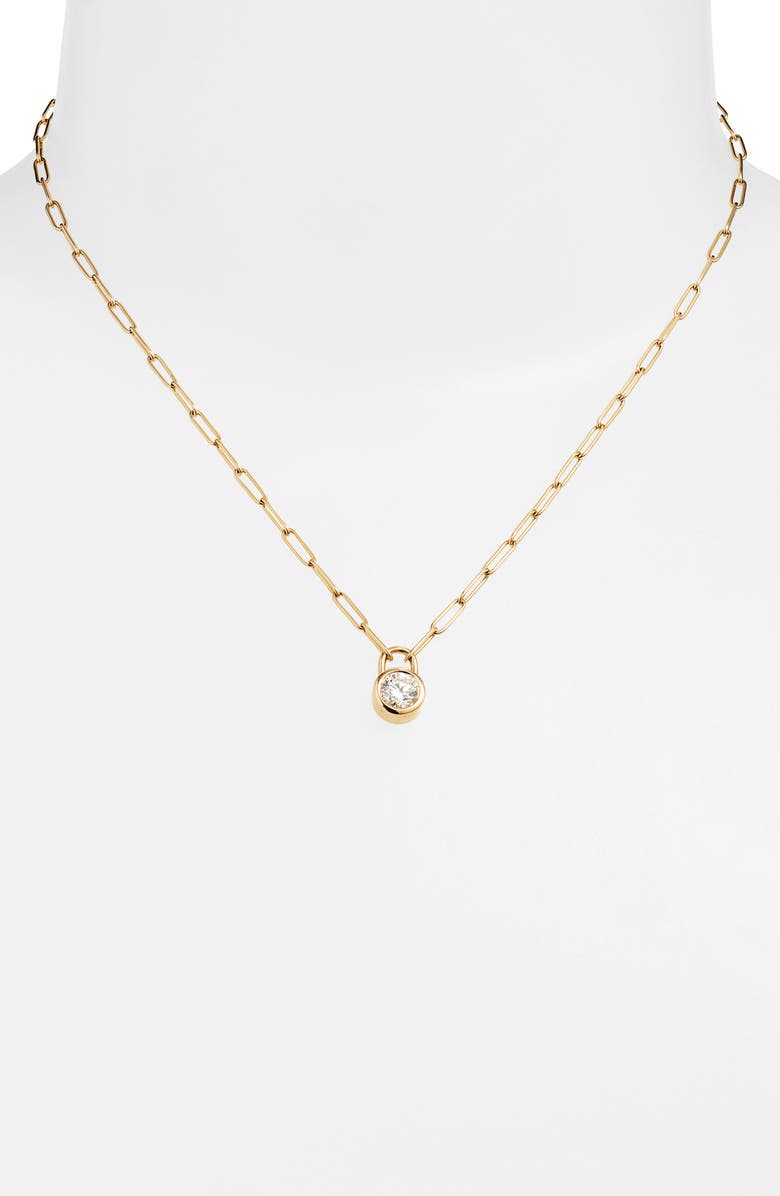 COURBET Pont Des Arts Lab Created Diamond Pendant Necklace, Alternate, color, 