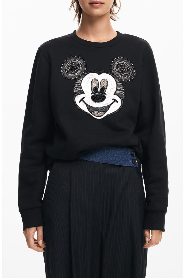 Mickey Yeah Sweatshirt, Main, color, BLACK