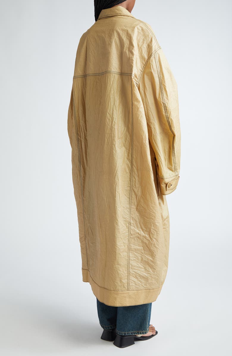 Eckhaus Latta Oversize Coated Nylon Trench Coat, Alternate, color, 