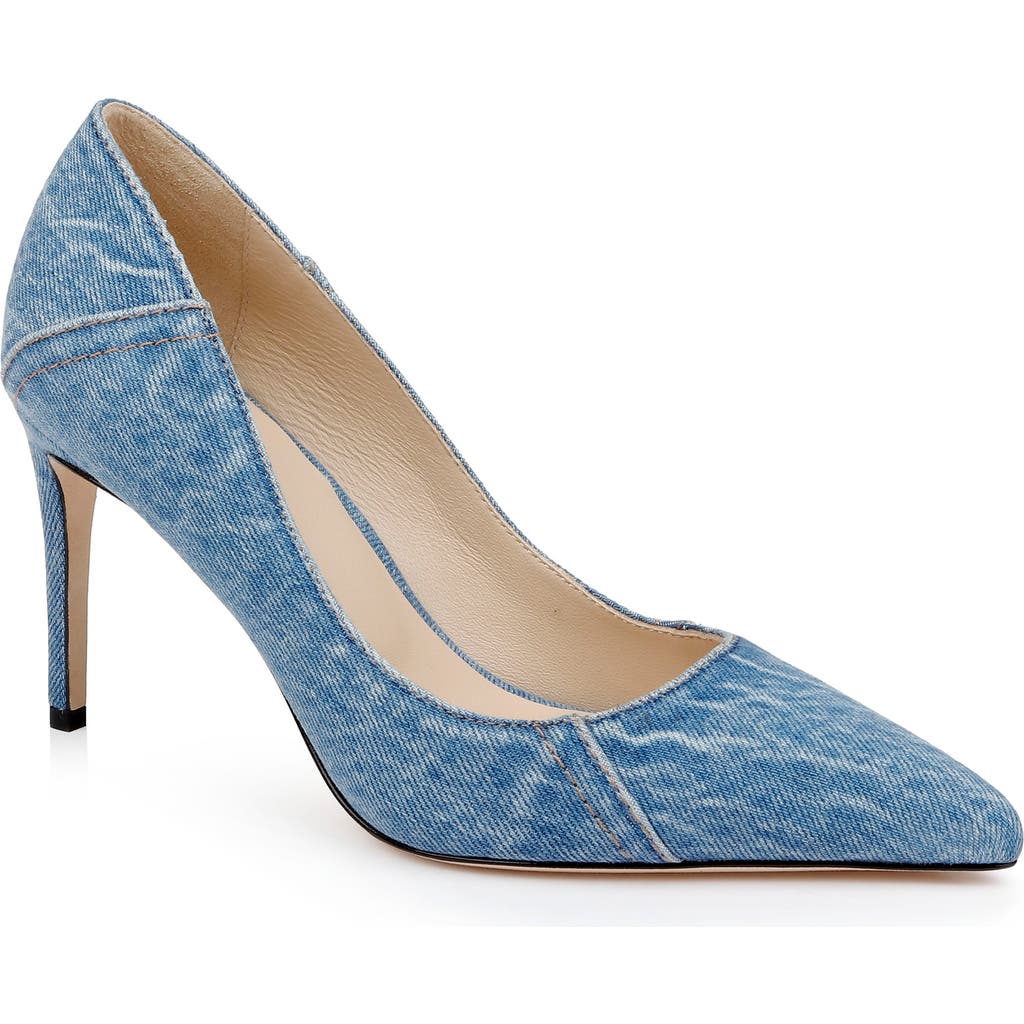 L Agence L'agence Maelle Pointed Toe Pump In Blue