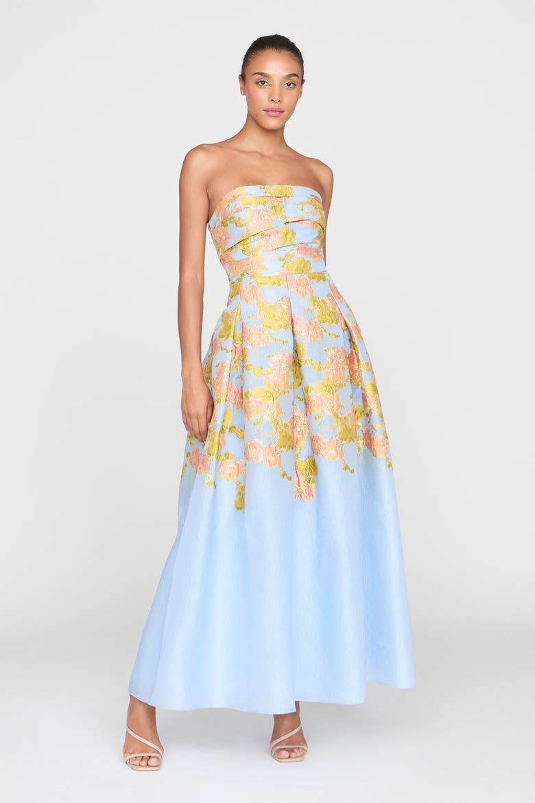 Leia Jacquard Dress, Main, color, Serenity Blue