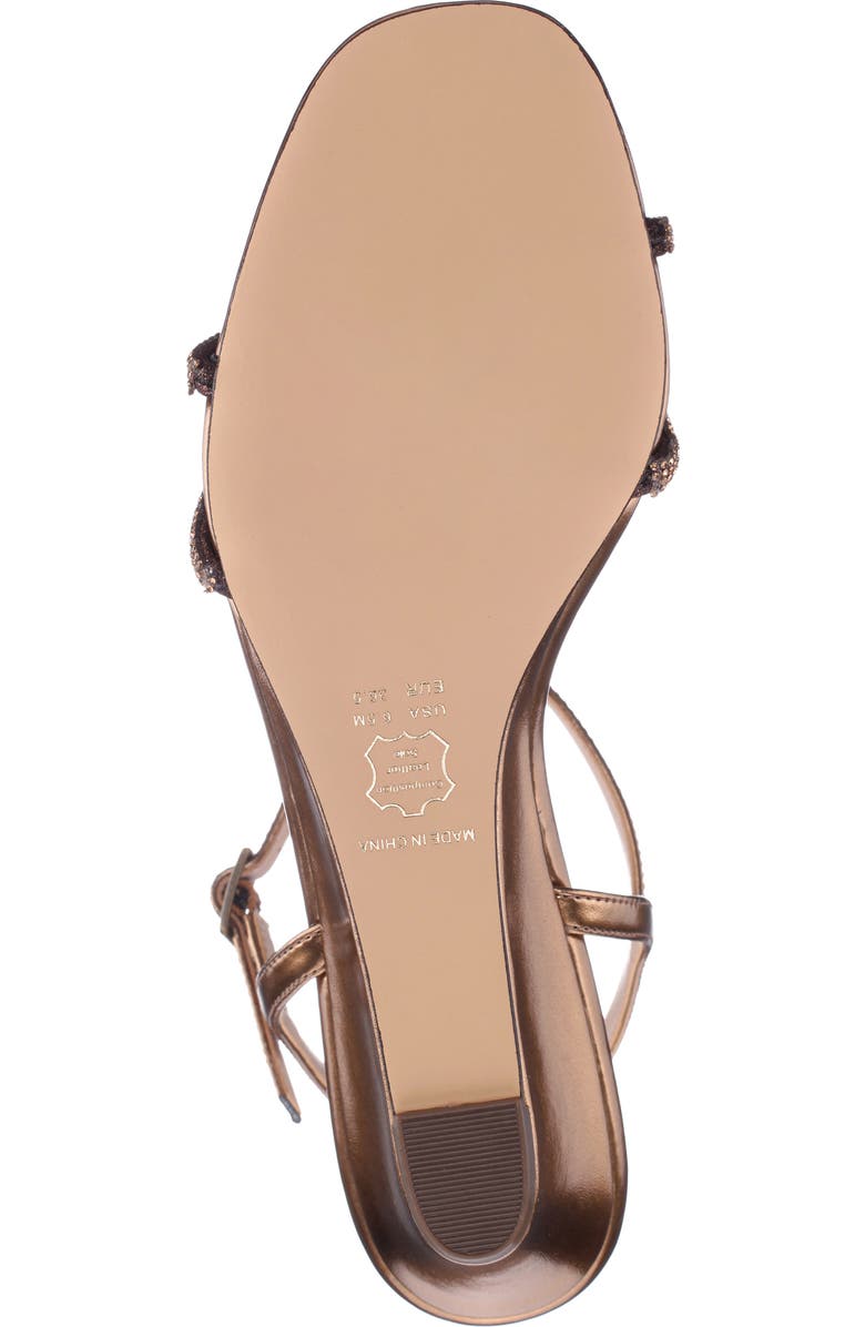 Nina Valeria Ankle Strap Wedge Sandal, Alternate, color, Bronze