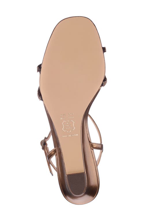 Nina Valeria Ankle Strap Wedge Sandal In Bronze