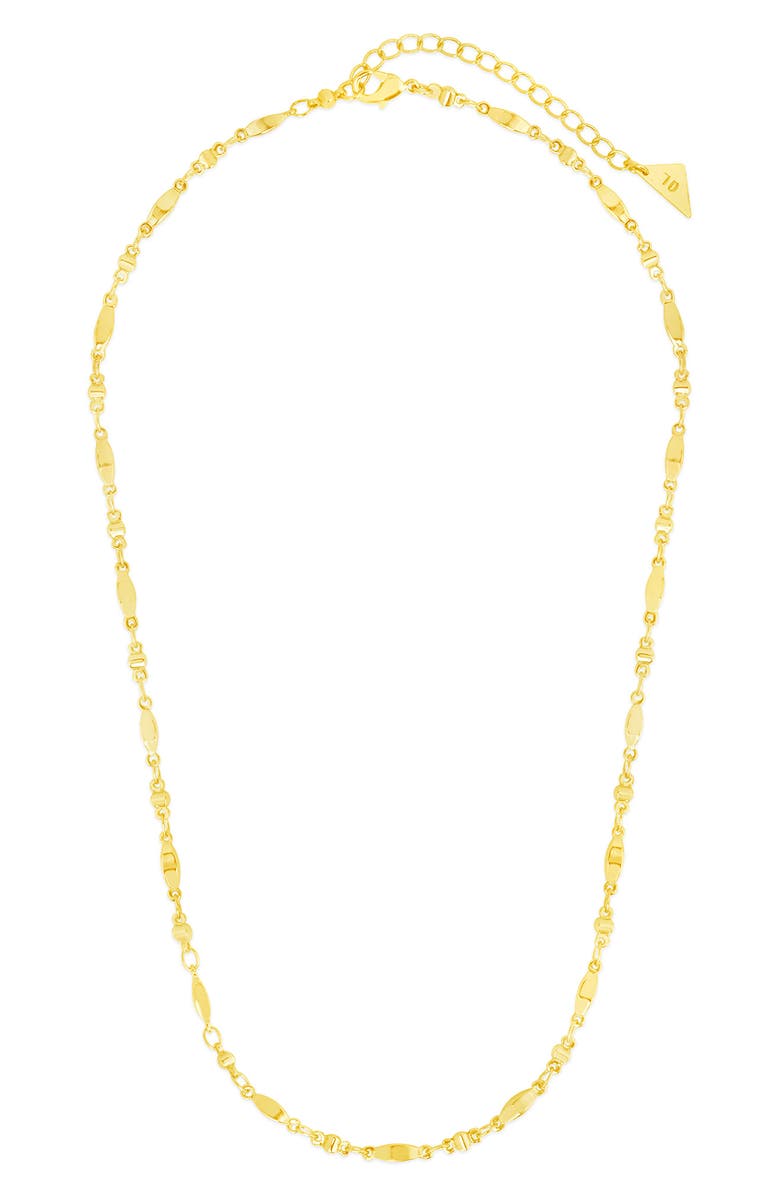 Sterling Forever Kenya Chain Link Necklace, Alternate, color, Gold