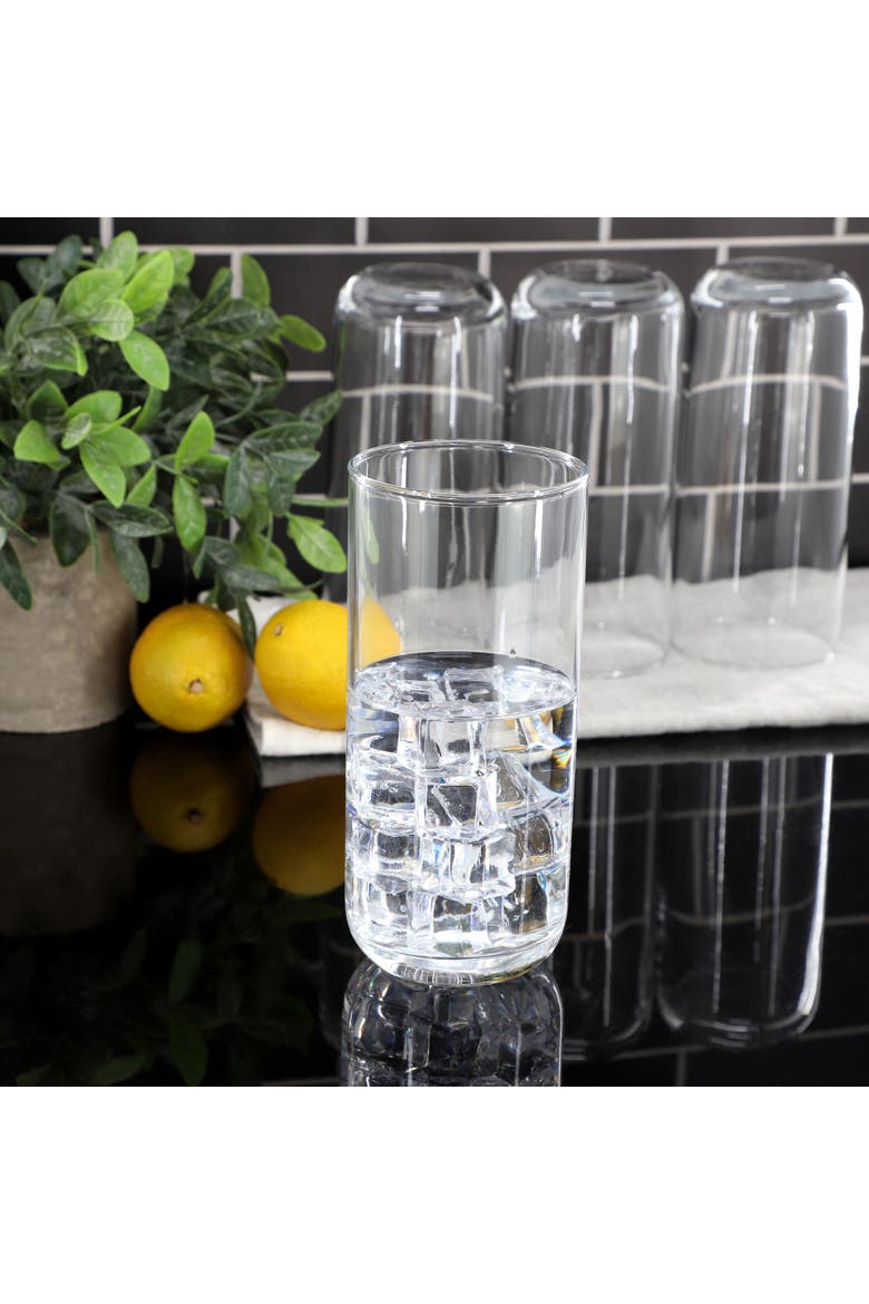 Emory 4 Piece 17 Ounce Clear Glass Tumbler Set, Alternate, color, Clear