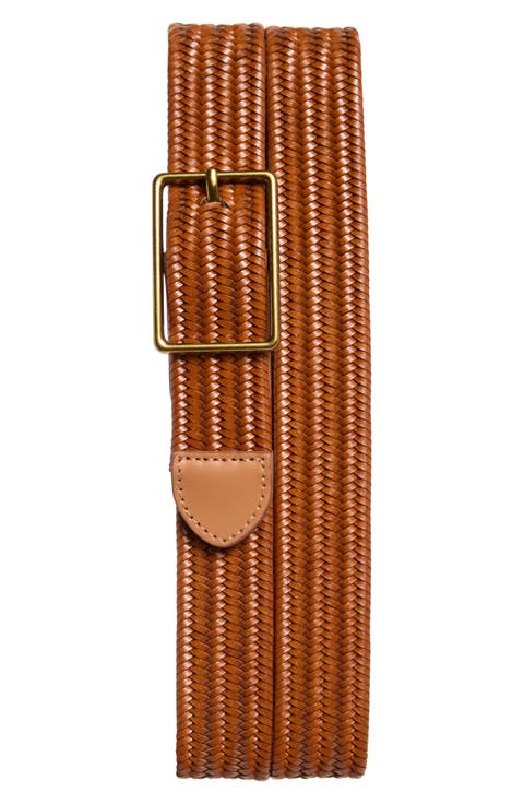 Jesse Woven Stretch Leather Belt
