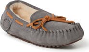 DEARFOAMS Kids' Fireside Parke Genuine Shearling Moccasin Slipper