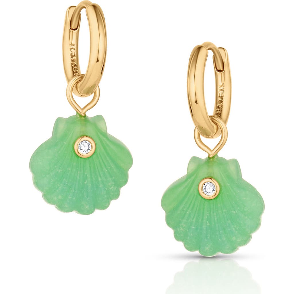 Thatch Coquille Drop Earrings In Chrysoprase