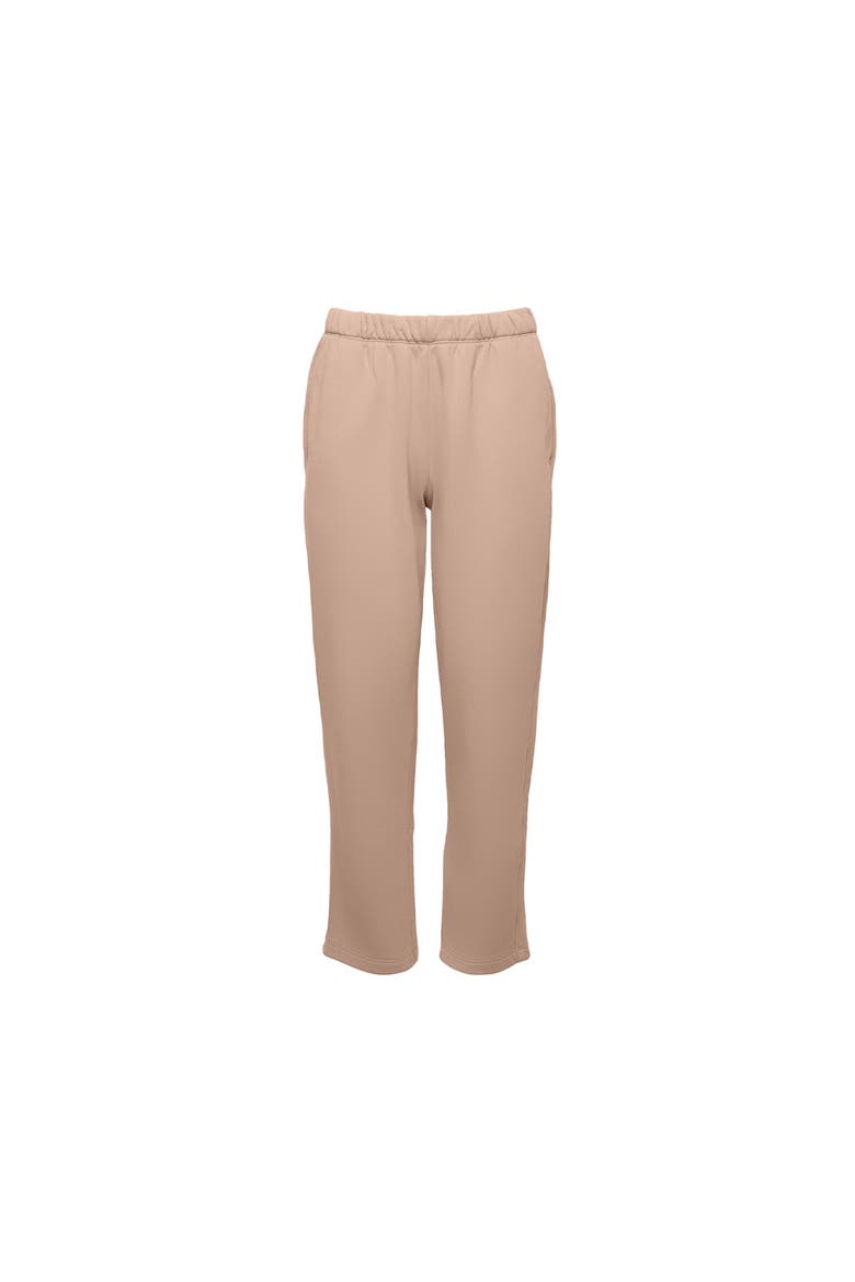 Organic Cotton Teddy Cropped Pant, Alternate, color, Fawn