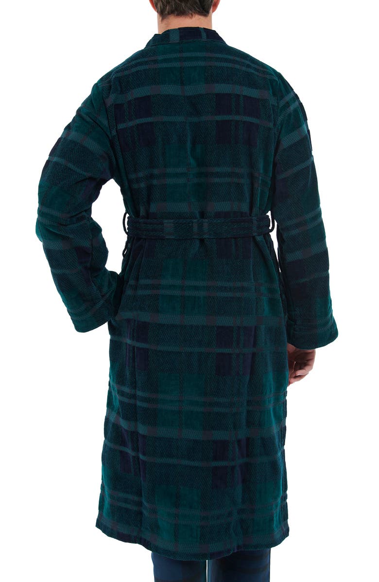 Barbour Broughton Plaid Cotton Robe, Alternate, color, 