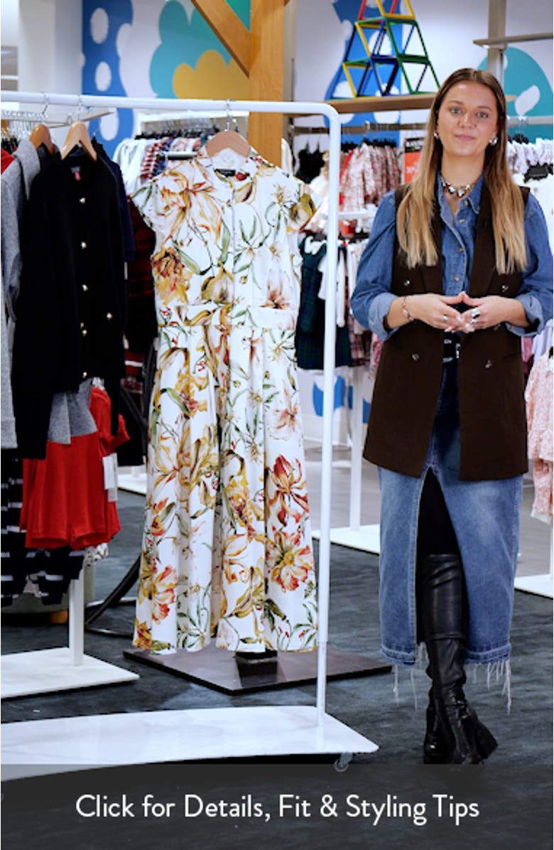 Floral Cap Sleeve Shirtdress, sales video thumbnail