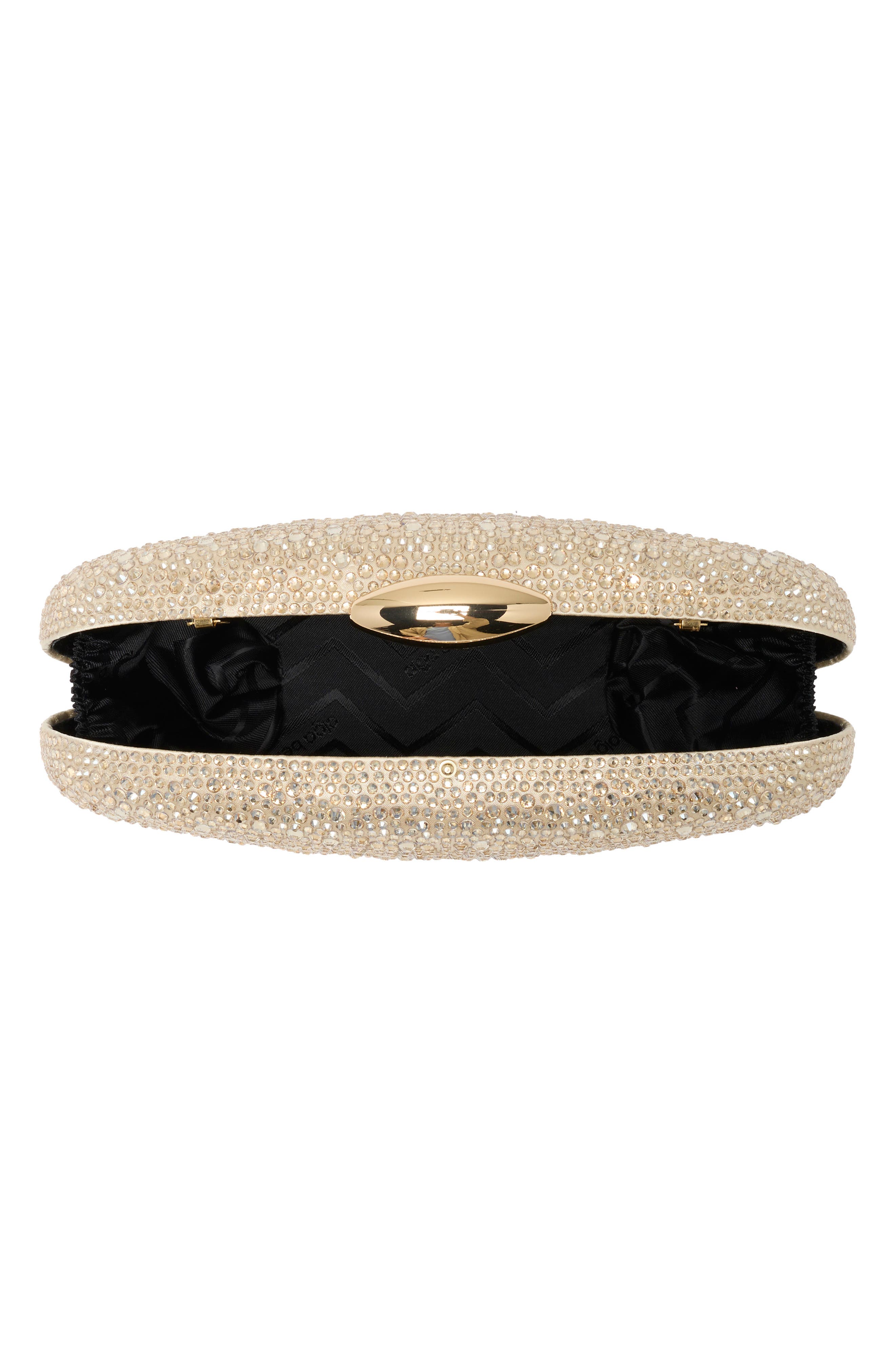 Meyer Crystal Oval Clutch, Alternate, color, CHAMPAGNE