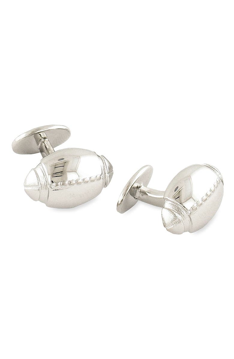 David Donahue 'Baseball' Sterling Silver Cuff Links, Main, color,