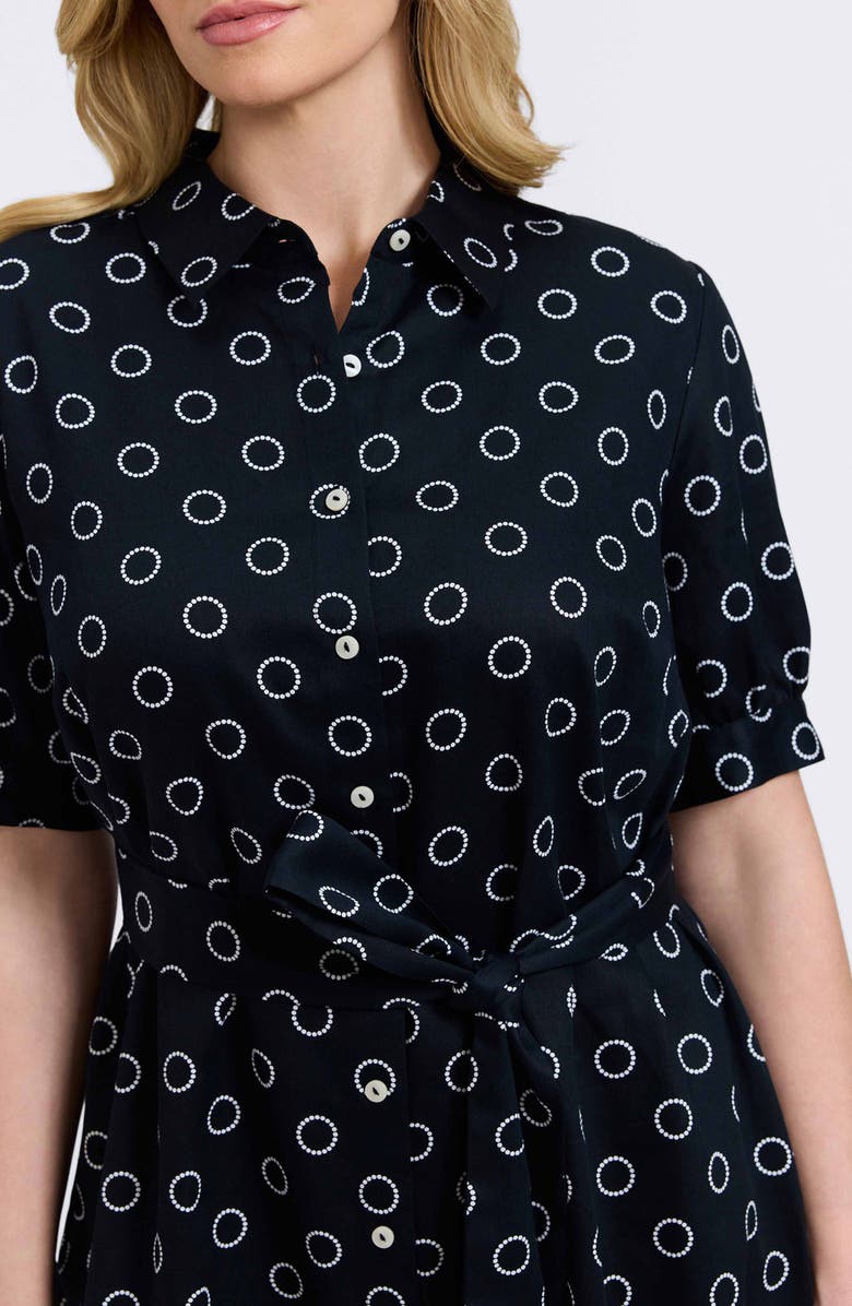 Foxcroft Esther Circle Print Cotton Shirtdress, Alternate, color, 
