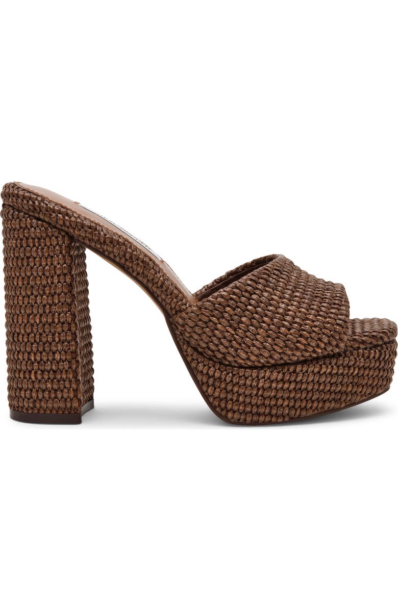 Steve Madden Joel Platform Sandal, Alternate, color, Brown Raffia