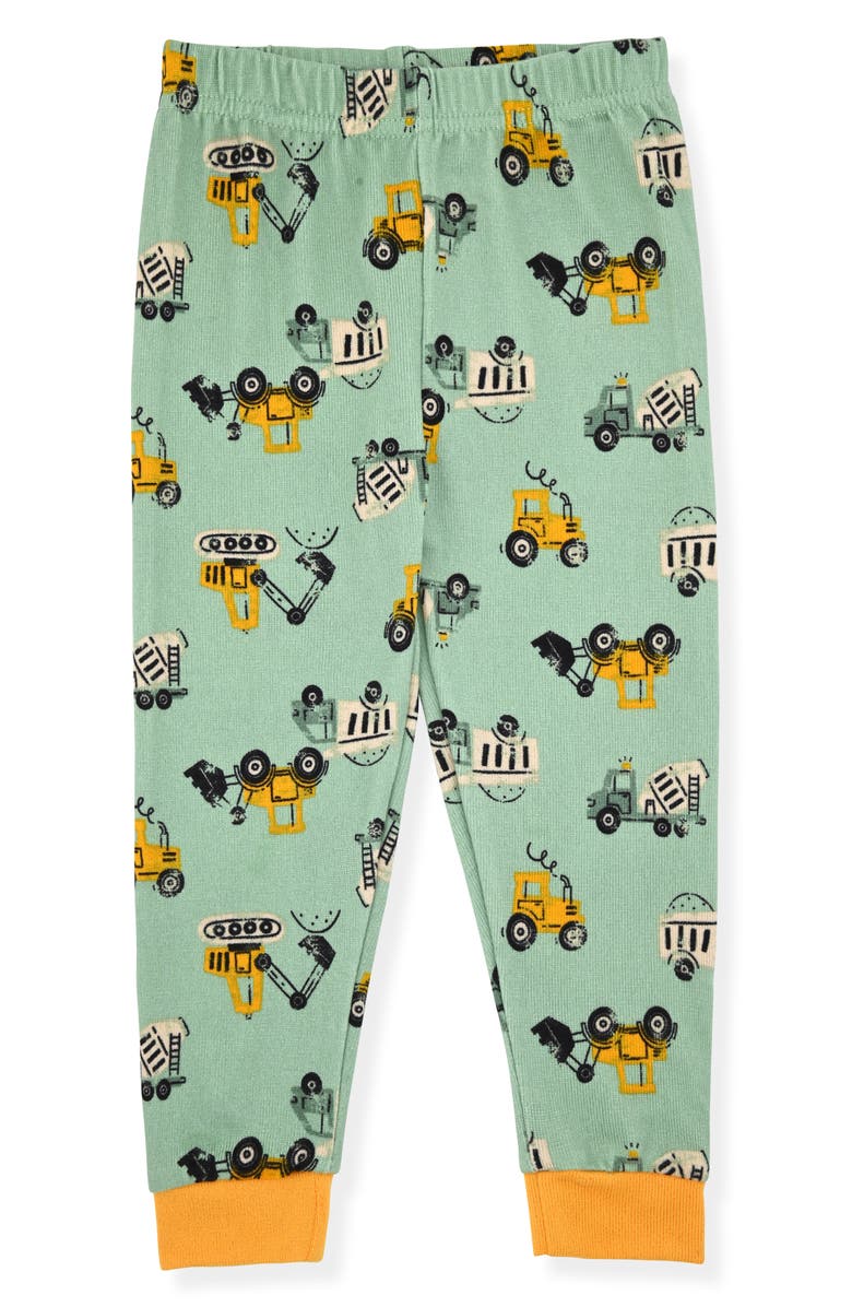 SLEEP ON IT Kids' Fitted Two-Piece Pajamas & Socks Set, Alternate, color, Green