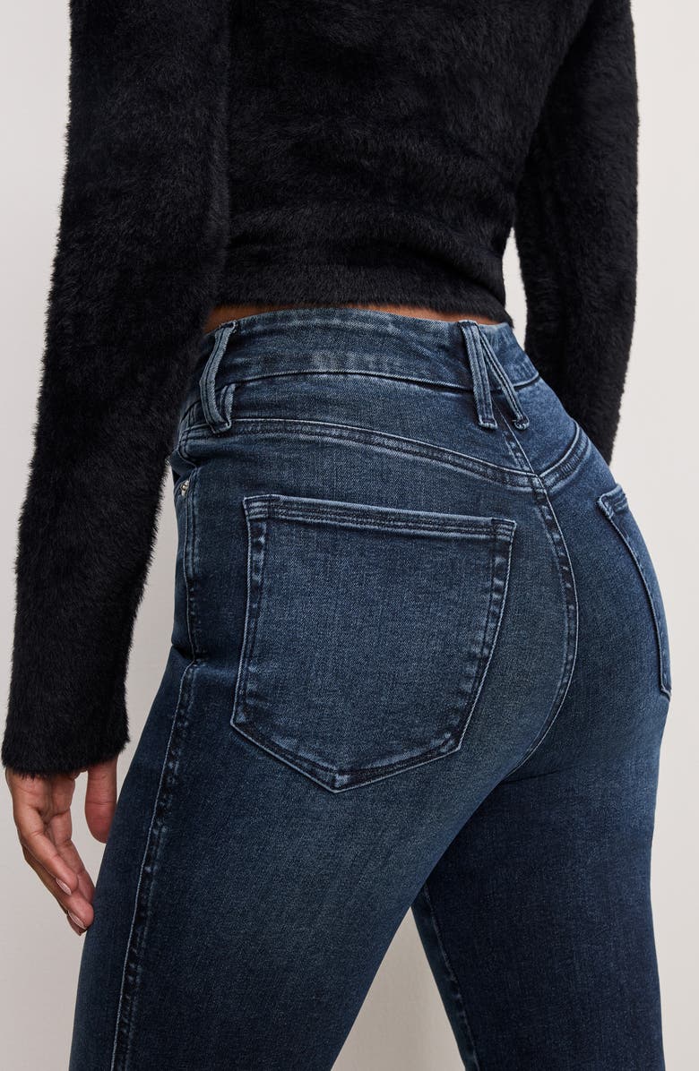 Good American Always Fits Good Curve Crop Straight Leg Jeans, Alternate, color,