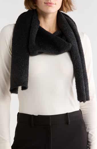 AllSaints Metallic Faux Fur Scarf