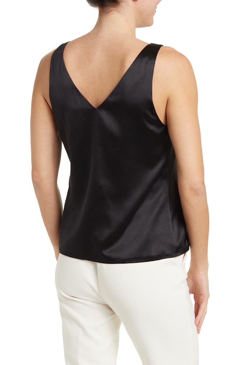 L'AGENCE LAGENCE Willow Silk Blend Bias V-Neck Top, Alternate, color, 