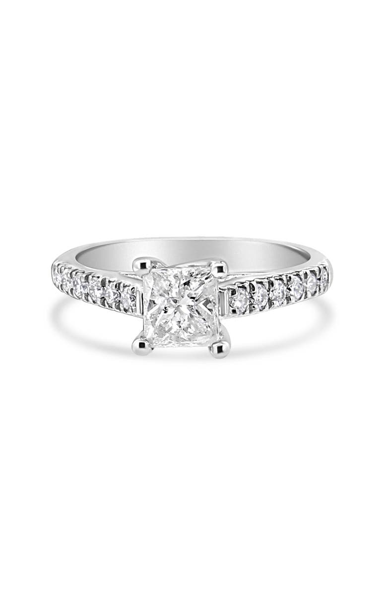 Haus of Brilliance 14K Gold 1 1/5 Cttw 4-Princess Diamond Classic Engagement Ring, Alternate, color, White Gold