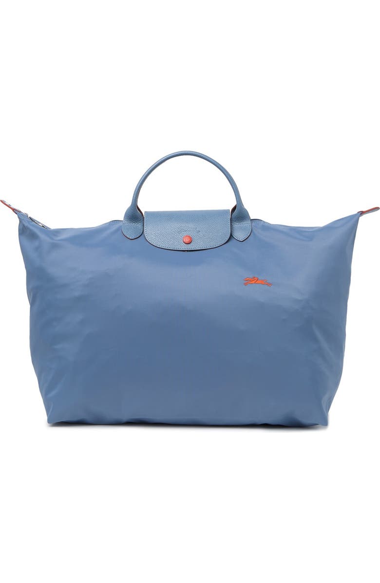 Longchamp Le Pliage Club Leather Trimmed Travel Bag, Main, color,