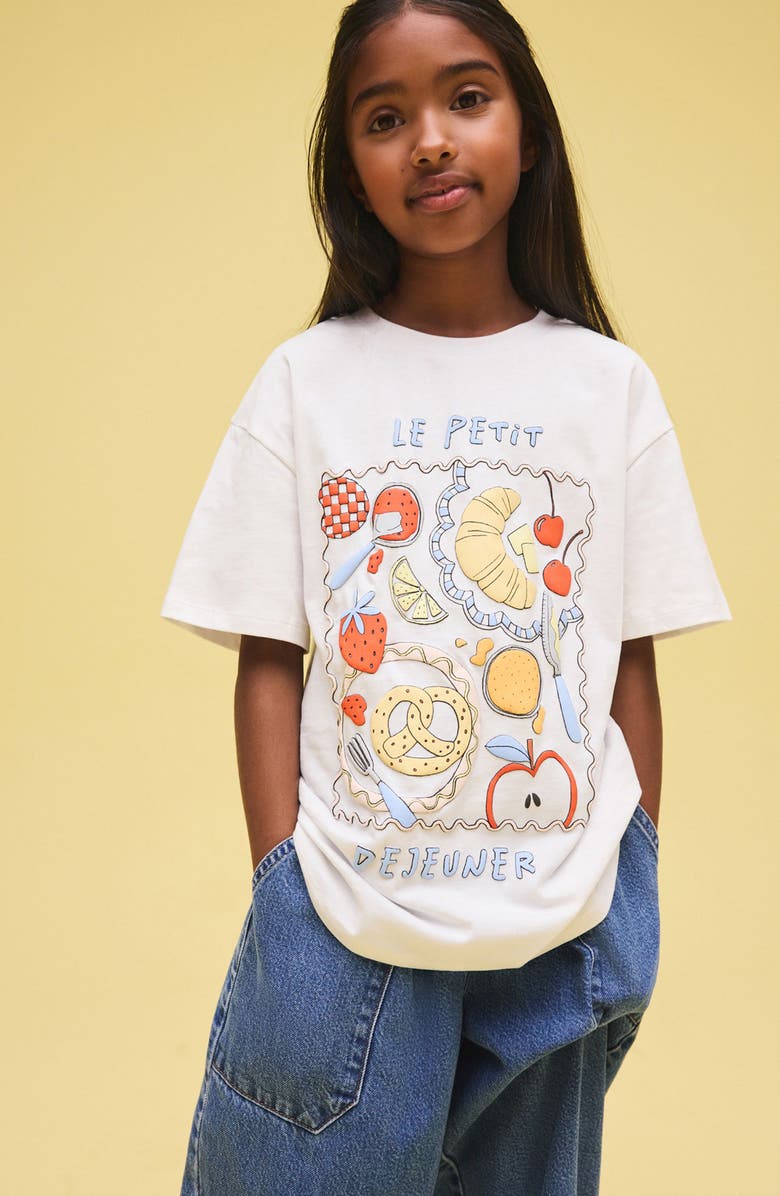 NEXT Kids' Le Petit Dejeuner Graphic T-Shirt, Alternate, color, White