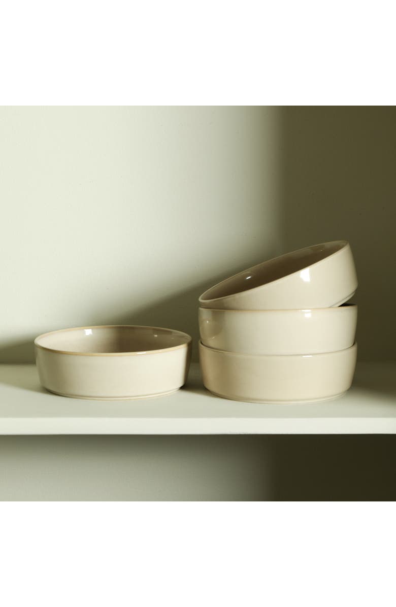 Stone Lain Eden Stoneware 4-Piece Pasta Bowl Set, Alternate, color, Beige