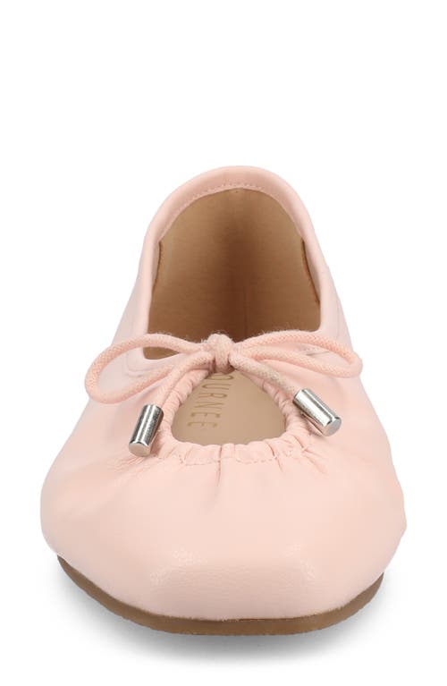 Journee Collection Callee Keyhole Square Toe Flat In Pink