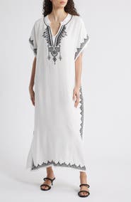 NIKKI LUND Evelina Embroidered Caftan