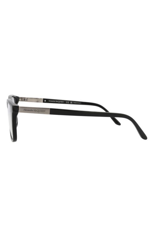 Alexander Mcqueen Mcqueen 56mm Rectangular Optical Glasses In Black