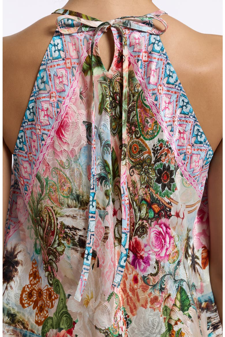 Pippa Floral Silk Blend Shell, Alternate, color, MULTI