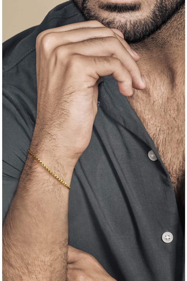 Curb Link Bracelet, Alternate, color, GOLD