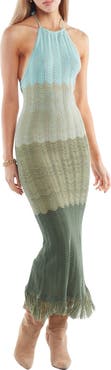 Capittana Cornelia Ombré Halter Pointelle Cover-Up Sundress