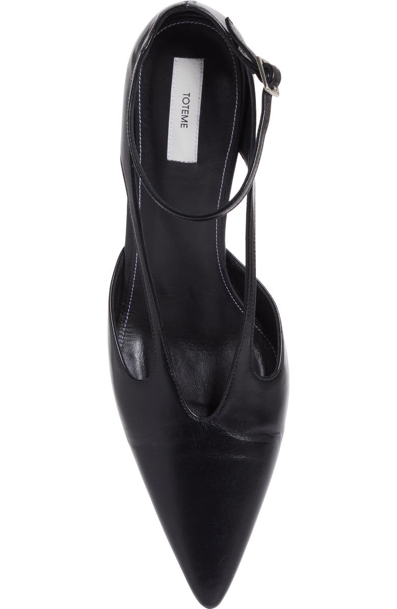 TOTEME Strappy Pointed Toe Pump, Alternate, color, Black