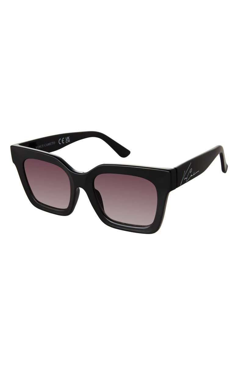 Vince Camuto 52mm Rectangle Script Logo Sunglasses, Main, color,