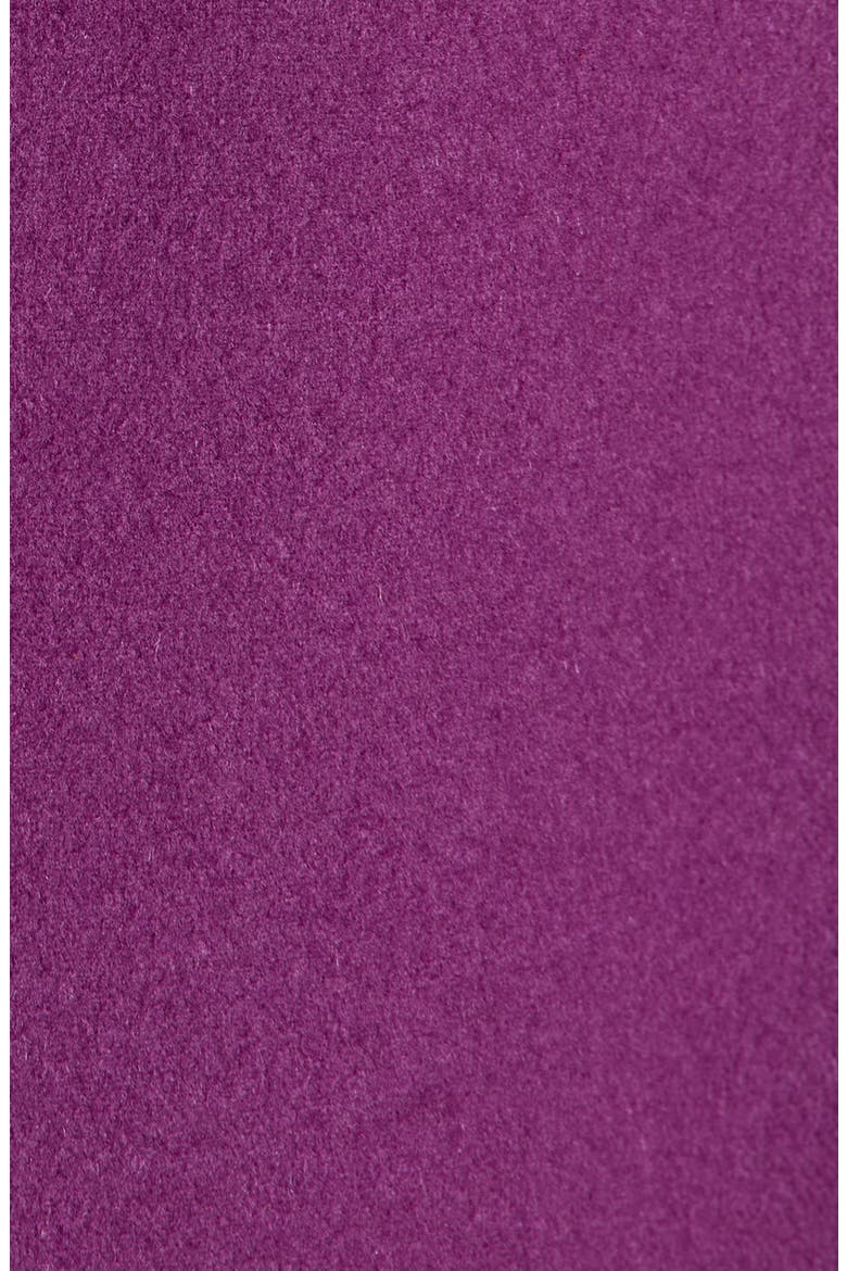 Compact Drape Wool & Cashmere Coat with Genuine Shearling Cuffs, Alternate, color, PURPLE