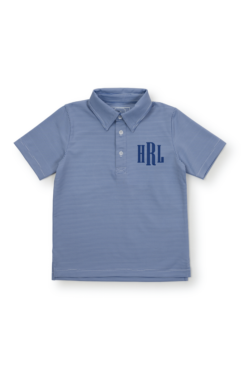Will Boys' Golf Polo Shirt by LH Sport, Alternate, color, Blue Stripes