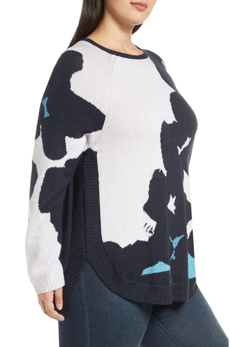 Fresh Start Cotton Blend Sweater, Alternate, color, MULTI