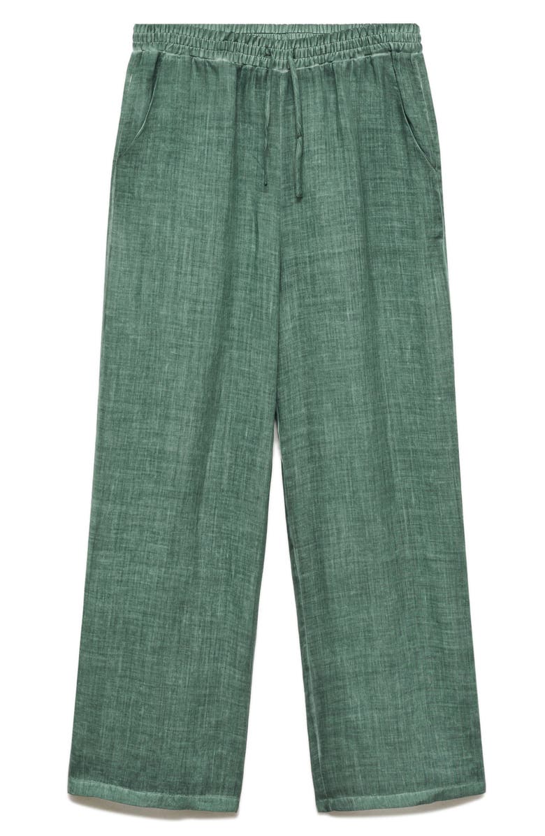 MANGO Overdyed Wide Leg Ramie Pants, Alternate, color, 