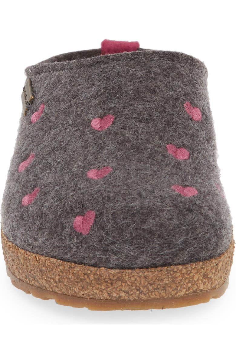 Haflinger Cuoricini Embroidered Slipper, Alternate, color,