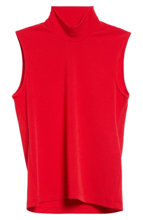 Mock Neck Sleeveless Top